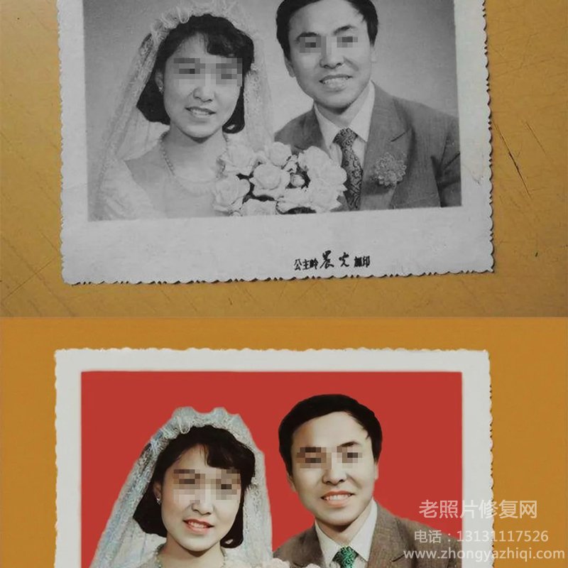 模糊老照片如何高清放大修復，老照片修復上色還原方法
